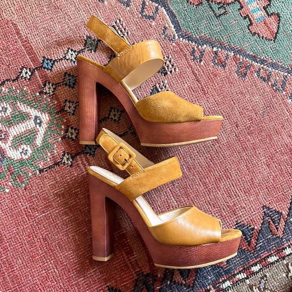 Vince Camuto | Platform Block Heel Sandals Size 8.5/39 - Picture 2 of 4